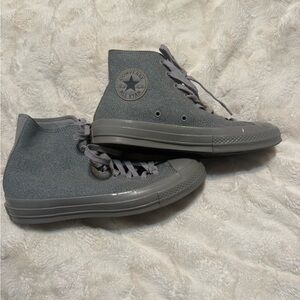 Converse Gray High-Top Athletic Shoes